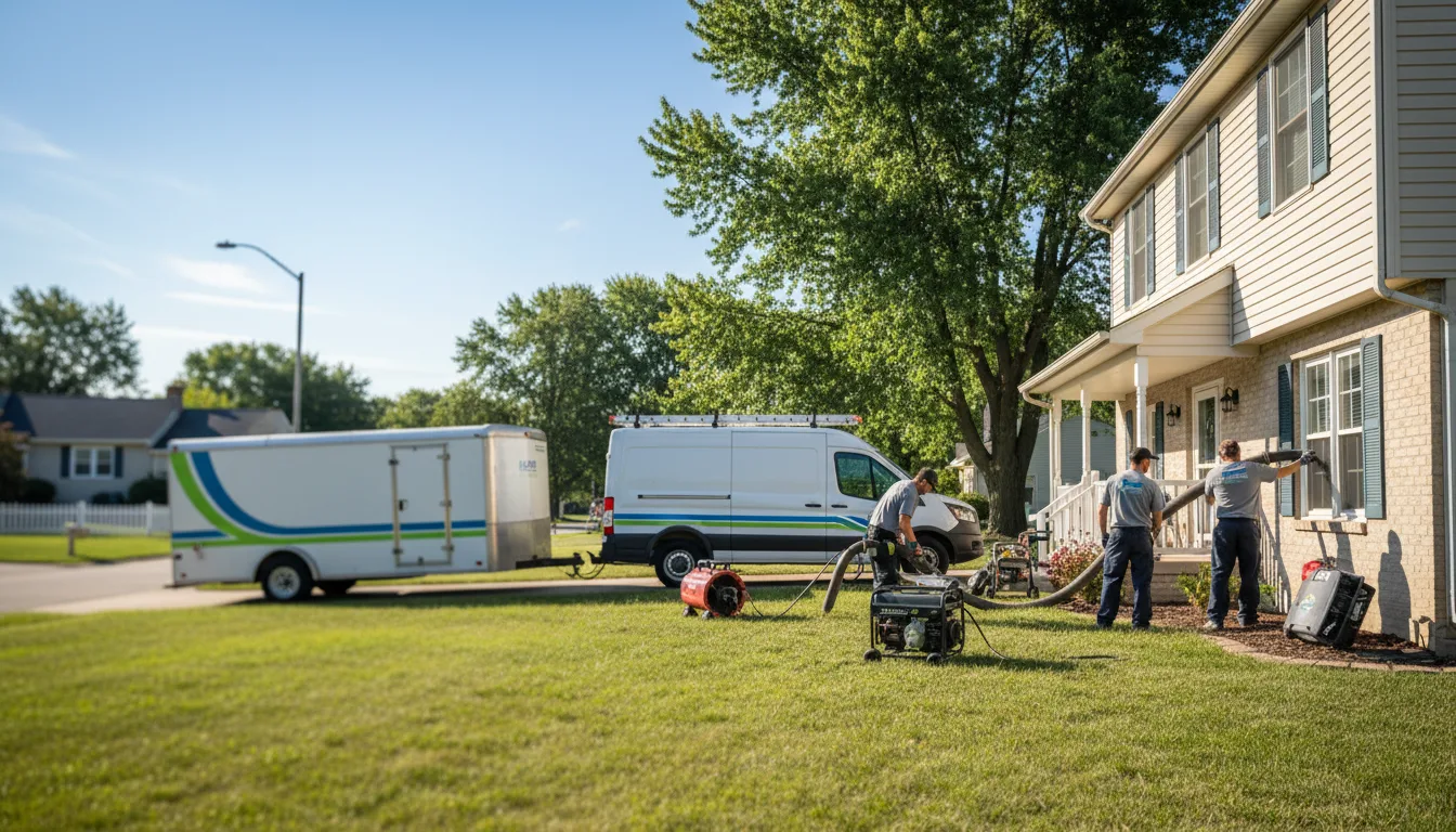 Flooded Basement Restoration And Cleanup With Repair in Hobbs, IN near me